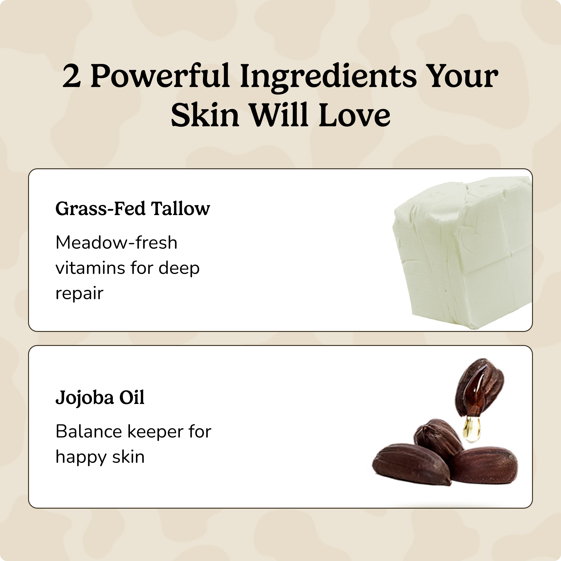 Grass-Fed Whipped Body Tallow | Moisturising Cream