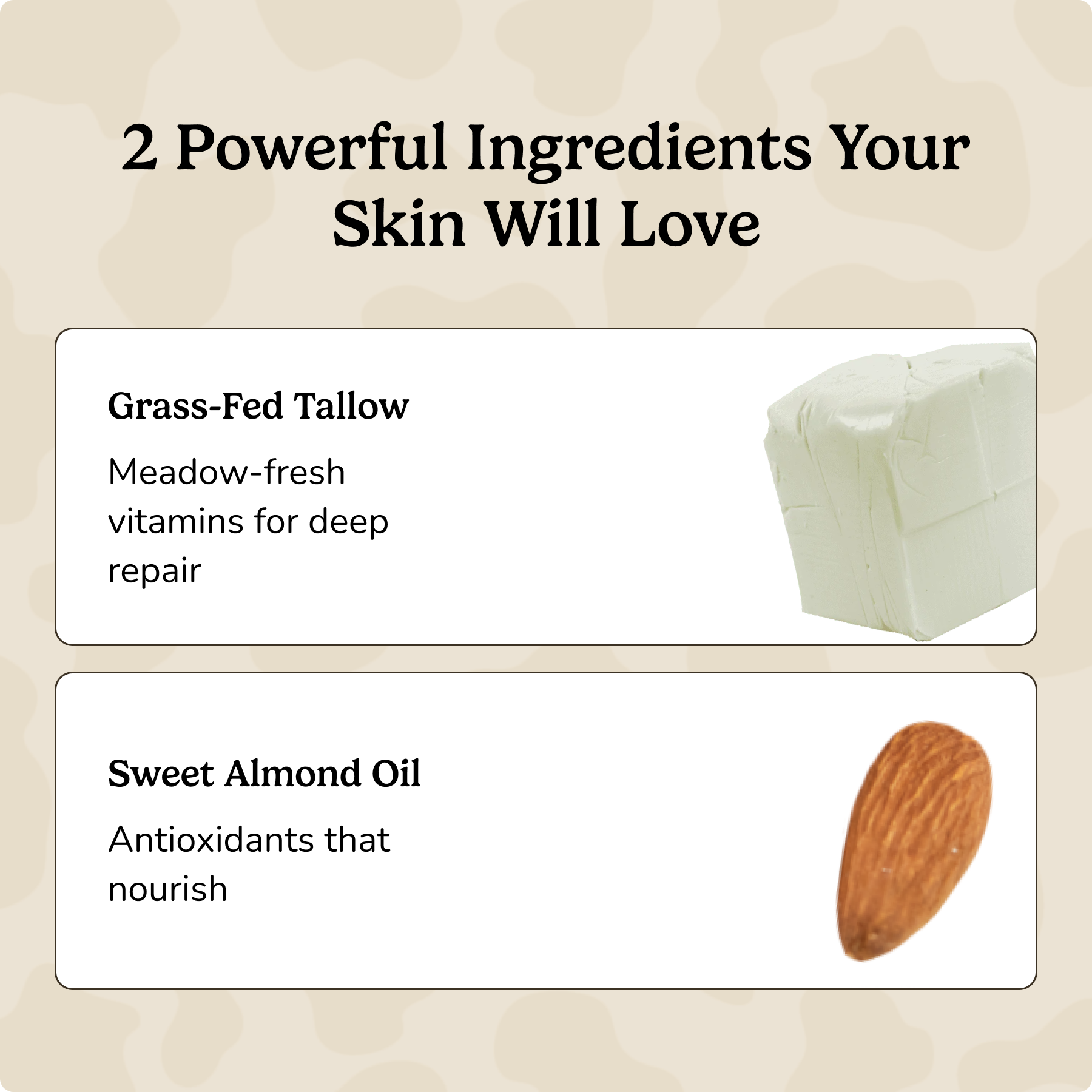 Tallow Face Cream | With Added Almond Oil